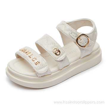 Little Girls Trendy Sandals Soft Leather Flats Sandals